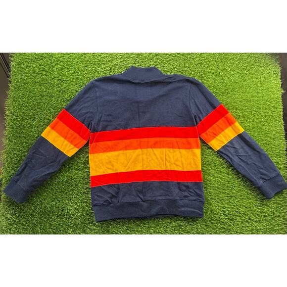 Mitchell & Ness Houston Astros Cooperstown Rainbow Sweater Sz 36 S Navy MLB Mens - Picture 2 of 12